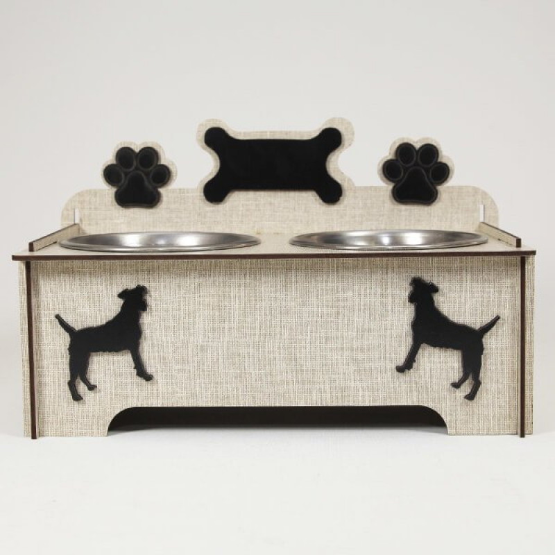 Petzz 9 Cm Ahşap Mama ve Su Kabı Seti Gri 2x300 Ml | İkili Mama Ve Su Kabı Petzz 9 Cm Ahşap Mama ve Su Kabı Seti Gri 2x300 Ml | İkili Mama Ve Su Kabı