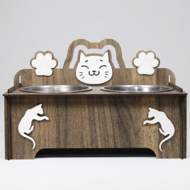 9 Cm Ahşap Mama ve Su Kabı Seti Kahverengi 2x300 Ml | İkili Mama Ve Su Kabı 9 Cm Ahşap Mama ve Su Kabı Seti Kahverengi 2x300 Ml | İkili Mama Ve Su Kabı