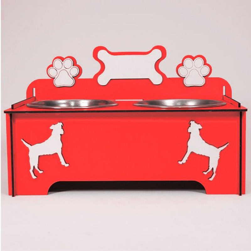 Petzz 9 Cm Ahşap Mama ve Su Kabı Seti Kırmızı 2x300 Ml | İkili Mama Ve Su Kabı Petzz 9 Cm Ahşap Mama ve Su Kabı Seti Kırmızı 2x300 Ml | İkili Mama Ve Su Kabı