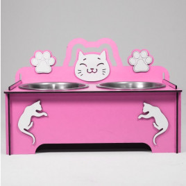 9 Cm Ahşap Mama ve Su Kabı Seti Pembe 2x300 Ml | İkili Mama Ve Su Kabı 9 Cm Ahşap Mama ve Su Kabı Seti Pembe 2x300 Ml | İkili Mama Ve Su Kabı