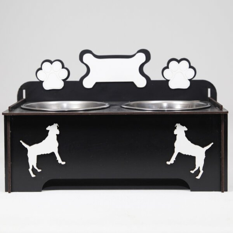 Petzz 9 Cm Ahşap Mama ve Su Kabı Seti Siyah 2x300 Ml | İkili Mama Ve Su Kabı Petzz 9 Cm Ahşap Mama ve Su Kabı Seti Siyah 2x300 Ml | İkili Mama Ve Su Kabı