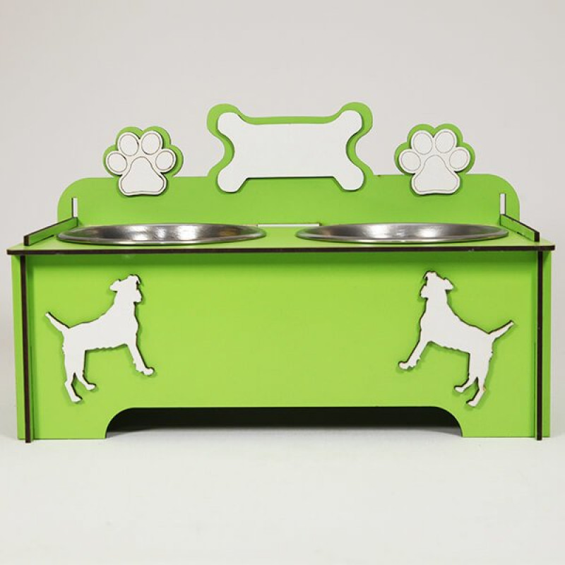 Petzz 9 Cm Ahşap Mama ve Su Kabı Seti Yeşil 2x300 Ml | İkili Mama Ve Su Kabı Petzz 9 Cm Ahşap Mama ve Su Kabı Seti Yeşil 2x300 Ml | İkili Mama Ve Su Kabı