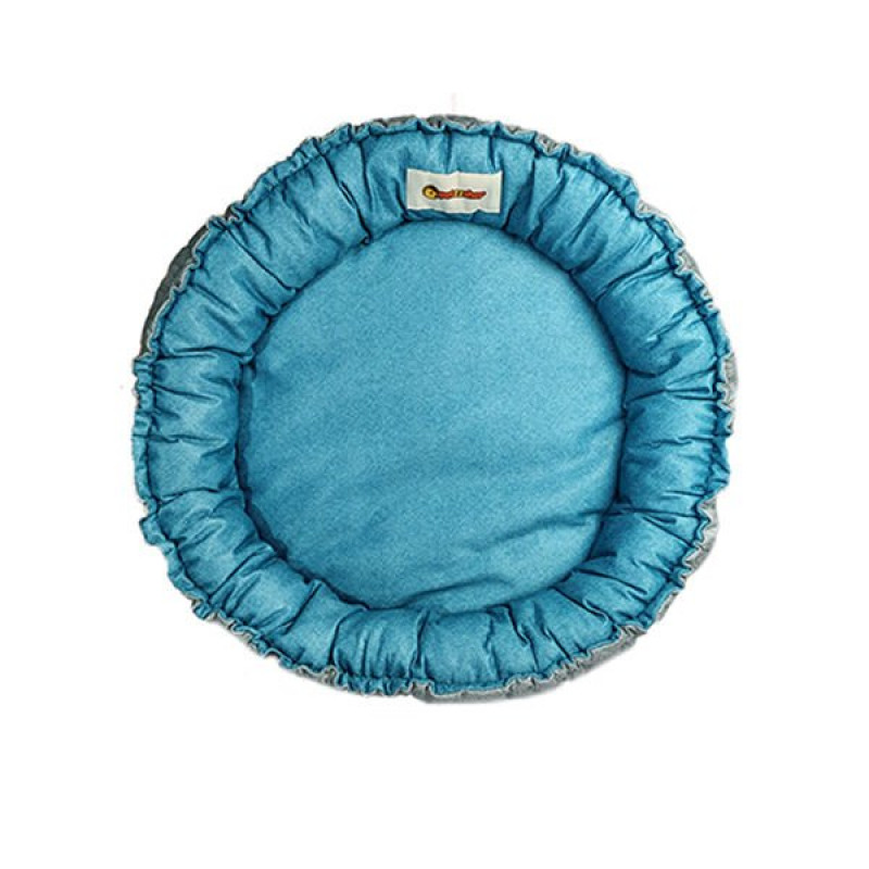 Petzz Sunflower Çift Taraflı Peluş Gri Mavi | İç Mekan Köpek Yatağı