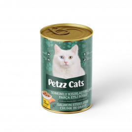 PetzzCats 400 Gr Somonlu Kısırlaştırılmış Kedi Konservesi 