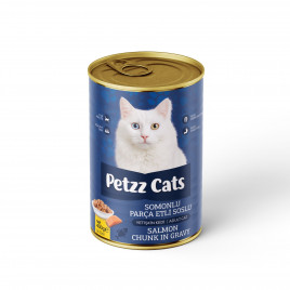 PetzzCats 400 Gr Somonlu Yetişkin Kedi Konservesi 