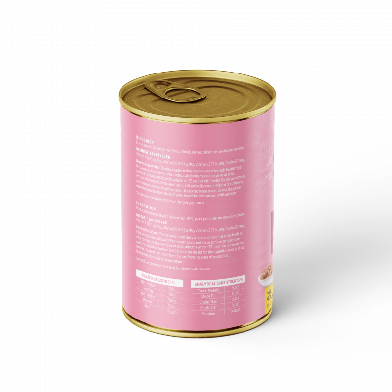 PetzzCats 400 Gr Tavuk Etli Yavru Kedi Konservesi 