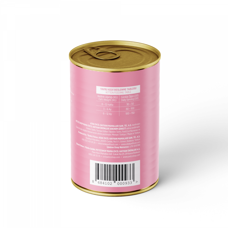 PetzzCats 400 Gr Tavuk Etli Yavru Kedi Konservesi 