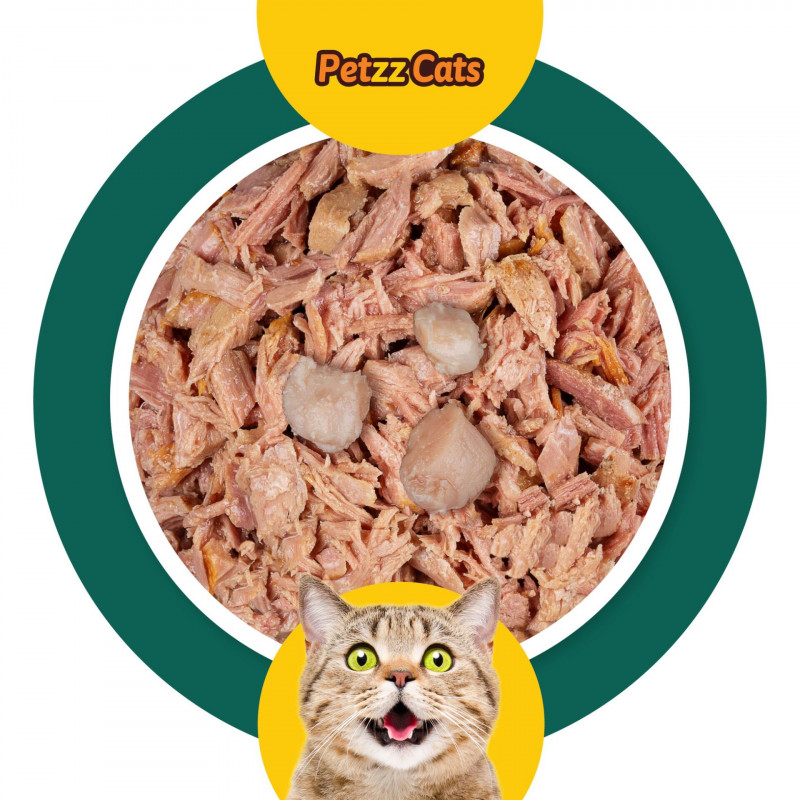 PetzzCats 70 Gr Ton Balığı & Kalamar Konserve Kedi Maması 