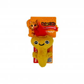 PetzzCats Axe Matatabi ve Çıngırak Sesli Peluş Kedi Oyuncağı Sarı 13x7 Cm