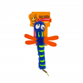 PetzzCats DragonFly Matatabi ve Çıngırak Sesli Peluş Kedi Oyuncağı Mavi 22x15 Cm