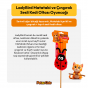 PetzzCats LadyBird  42 Cm Matatabi ve Çıngırak Sesli Kedi Oltası Oyuncağı Kırmızı/Siyah