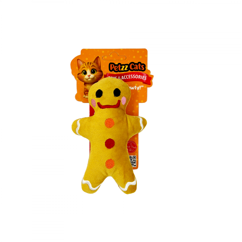 PetzzCats Many Matatabi ve Çıngırak Sesli Peluş Kedi Oyuncağı Sarı 15x9 Cm