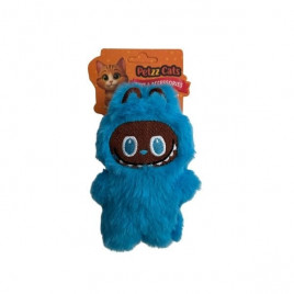 PetzzCats Matatabi Labubu Peluş Kedi Oyuncağı Mavi 16x10 Cm