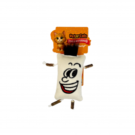 PetzzCats Mr.Mata Matatabi ve Çıngırak Sesli Peluş Kedi Oyuncağı Beyaz 15x12 Cm