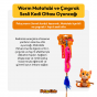 PetzzCats Worm Matatabi ve Çıngırak Sesli Kedi Oltası Oyuncağı Pembe 42 Cm