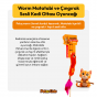 PetzzCats Worm Matatabi ve Çıngırak Sesli Kedi Oltası Oyuncağı Turuncu 42 Cm