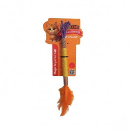 PetzzCats Zımpara Matatabi ve Çıngırak Sesli Peluş Kedi Oyuncağı Sarı 1x20 Cm