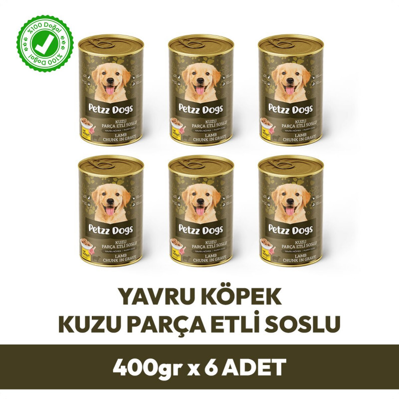 PetzzDogs 400 Gr Kuzu Etli Yavru Köpek Konservesi