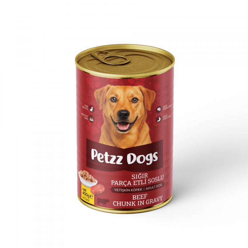 PetzzDogs 400 Gr Sığır Etli Yetişkin Köpek Konservesi 