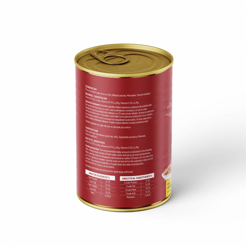 PetzzDogs 400 Gr Sığır Etli Yetişkin Köpek Konservesi 