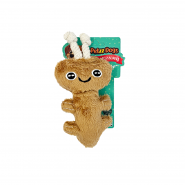 PetzzDogs Axelot Sesli Dayanıklı Peluş Köpek Çiğneme Oyuncağı Kahverengi 15x9 Cm