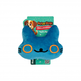 PetzzDogs Kitty Sesli Dayanıklı Peluş Köpek Çiğneme Oyuncağı Mavi 12x14 Cm