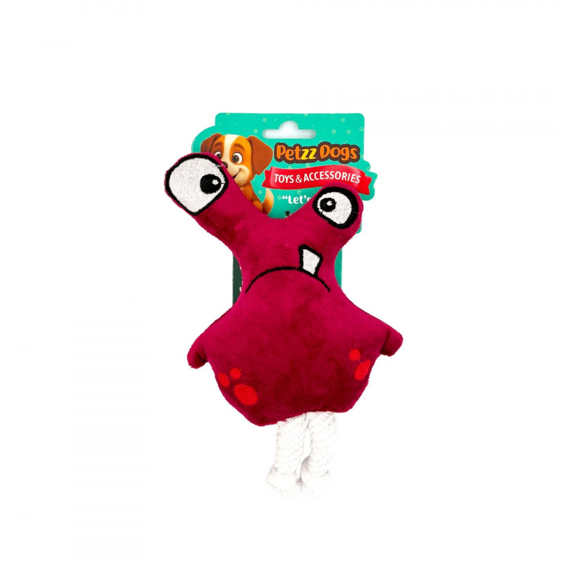 PetzzDogs Kuntik Sesli Dayanıklı Peluş Köpek Çiğneme Oyuncağı Sarı 22x16 Cm