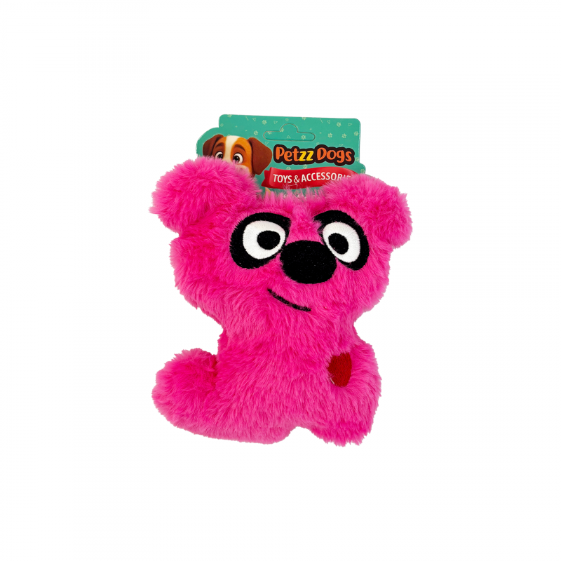 PetzzDogs Matatabi Köpek Şeklinde Peluş Köpek Çiğneme Oyuncağı Pembe 16x13 Cm
