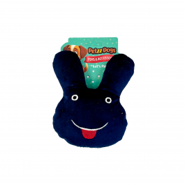 PetzzDogs Sparky Sesli Dayanıklı Peluş Köpek Çiğneme Oyuncağı Lacivert 16x14 Cm