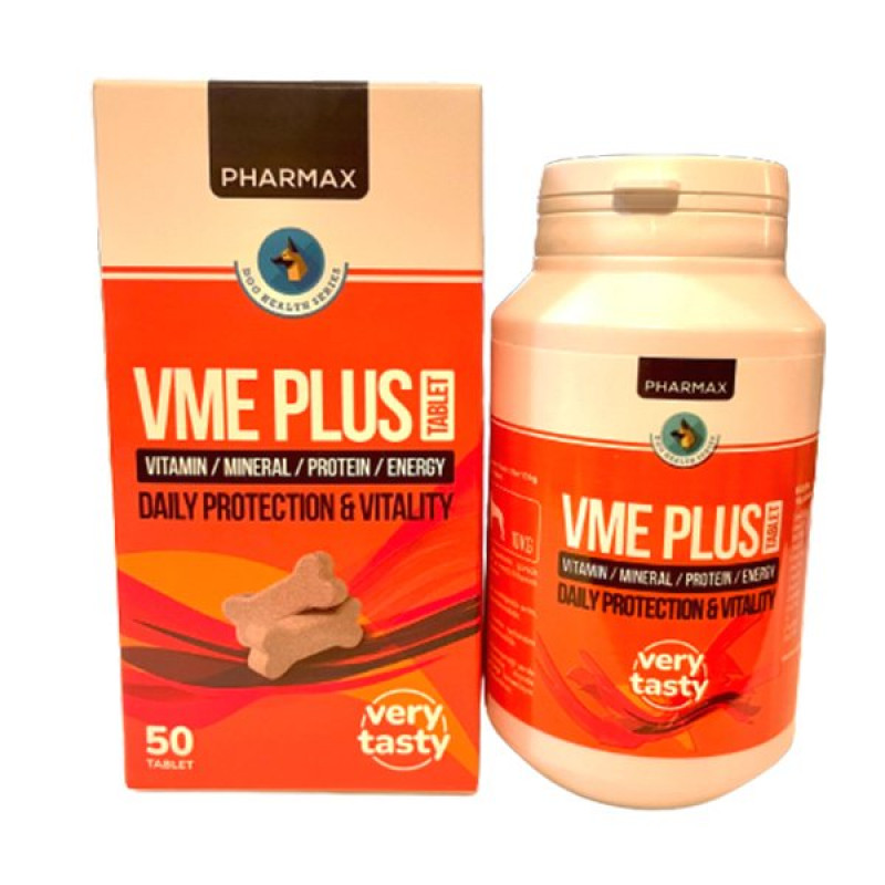 Pharmax 50 Tablet VME Plus Vitamin Mineral Ve Enerji Desteği | Köpek Vitamini