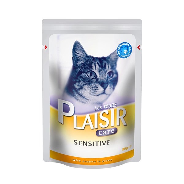 Plaisir 85 Gr Care Sensitive Kümes Hayvanlı Pouch 