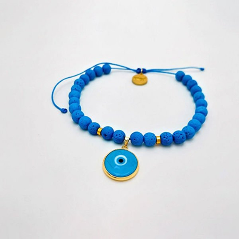 Pnx Pet Lav Doğaltaş ve Nazarlıklı Künye Mavi | Köpek Kimlik Tipi Ve Künye