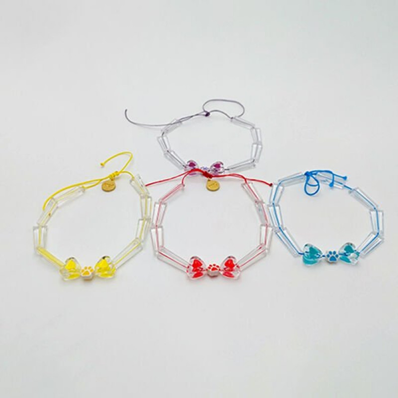 Pnx Pet Şeffaf Kalpler Künye Sarı | Kedi Künyesi Ve Çanı