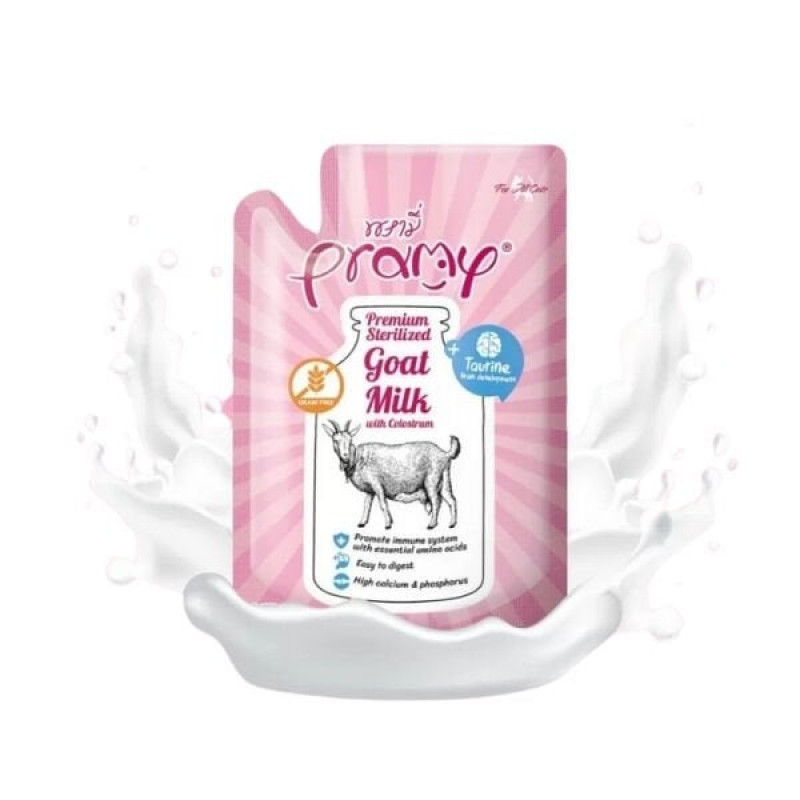 Pramy Kolostrum ve Taurinli 60 Gr Yavru Kediler için Sterilize Keçi Sütü 