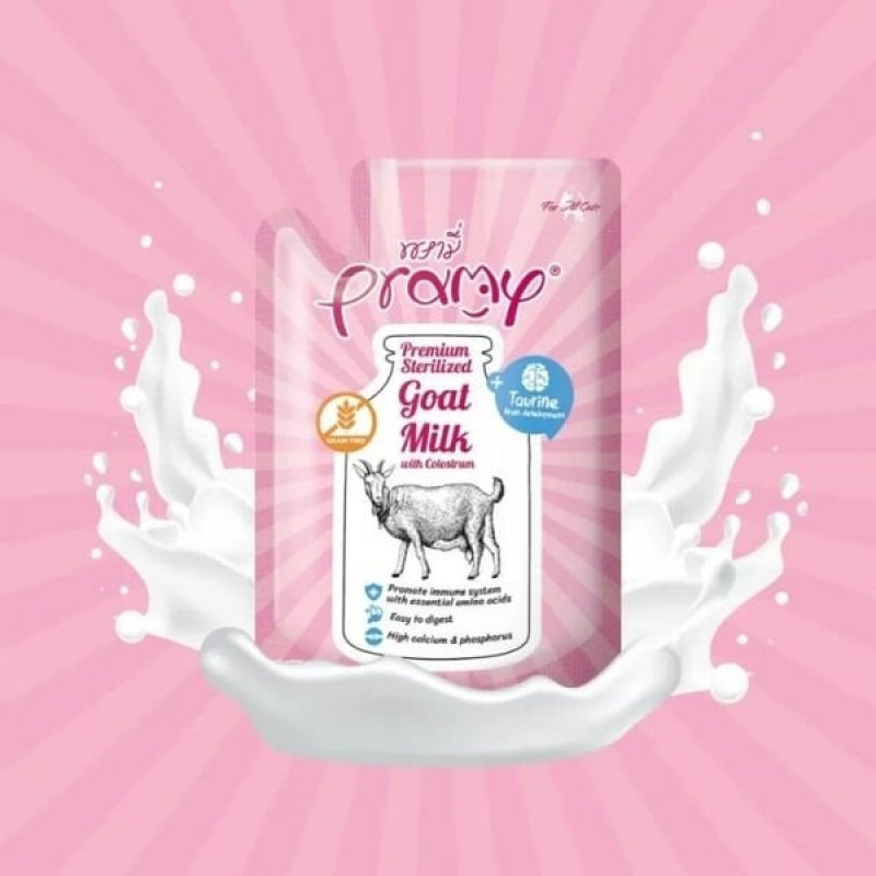 Pramy Kolostrum ve Taurinli 60 Gr Yavru Kediler için Sterilize Keçi Sütü 