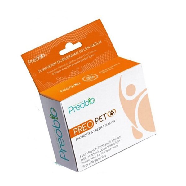 Preobio 10x10 Gr Pet Kedi Köpek ve Evcil Hayvan Toz Probiyotik Takviyesi | Köpek Vitamini