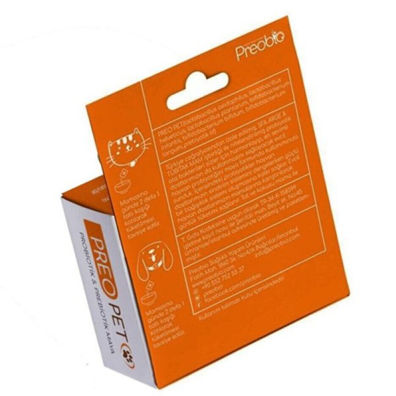 Preobio 10x10 Gr Pet Kedi Köpek ve Evcil Hayvan Toz Probiyotik Takviyesi | Köpek Vitamini