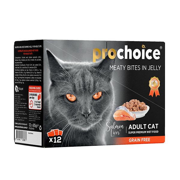 Pro Choice 12 Adet Family Pack Somon ve Ciğer Chunks In Jelly 85 Gr
