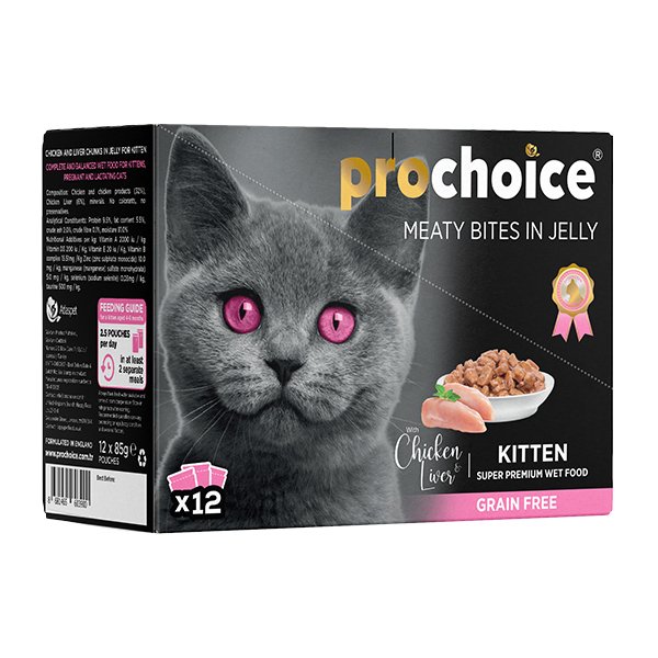 Pro Choice 12 Adet Kitten Tavuk Ve Cigerli Family Pack 85 Gr
