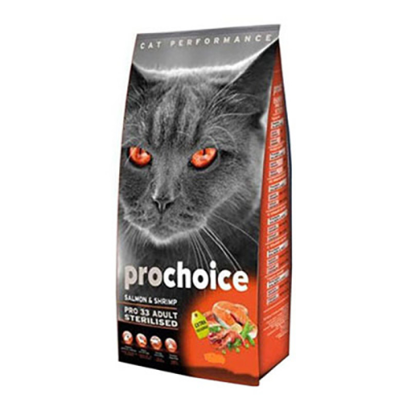 Pro Choice 15 Kg Pro33 Adult Cat Salmon&Karides Kısırlaştırılmış | Somonlu Kedi Kuru Maması Pro Choice 15 Kg Pro33 Adult Cat Salmon&Karides Kısırlaştırılmış | Somonlu Kedi Kuru Maması