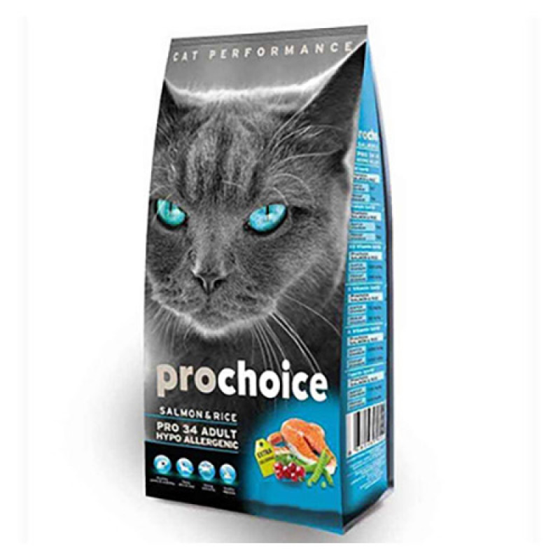 Pro Choice 2 Kg Pro 34 Salmon&Rice Somonlu Yetişkin | Somonlu Kedi Kuru Maması Pro Choice 2 Kg Pro 34 Salmon&Rice Somonlu Yetişkin | Somonlu Kedi Kuru Maması
