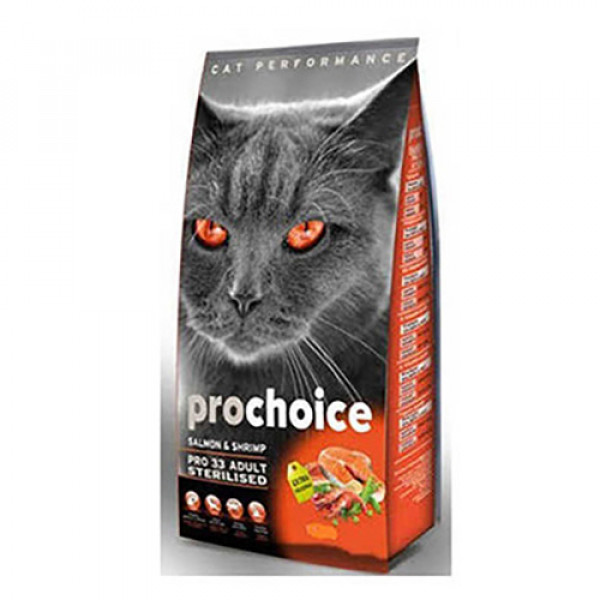 Pro Choice 2 Kg Pro33 Adult Cat Salmon&Karides Kısırlaştırılmış | Somonlu Kedi Kuru Maması