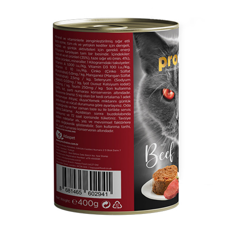 Pro Choice 6 Adet Adult Biftekli Yetişkin 400 Gr | Yetişkin Kedi Maması