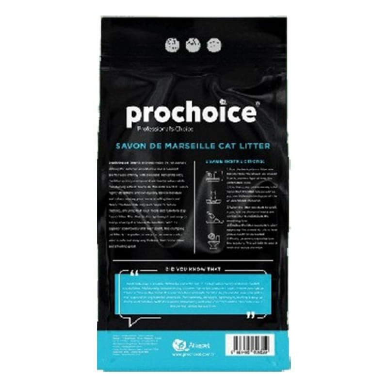 Prochoice 10 Lt Bentonit Marsilya Sabunlu Topaklanan Doğal Kum | Doğal Kedi Kumu