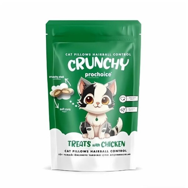 Prochoice Crunchy 60 Gr Tüy Yumağı Önleyici Tavuklu Kedi Ödül Maması  
