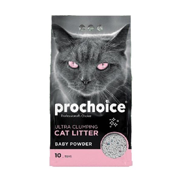 Prochoice10 Lt Bentonit Bebek Pudralı Topaklanan Doğal Kum | Doğal Kedi Kumu
