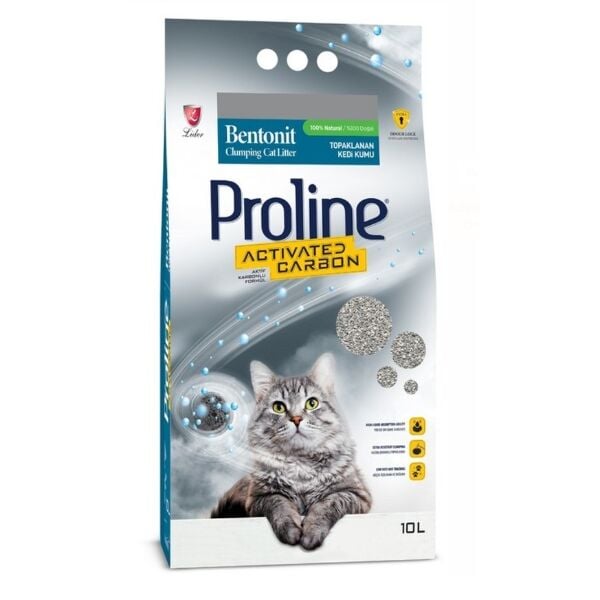 Proline 10 Lt Aktif Karbonlu Topaklanan Doğal Kum | Doğal Kedi Kumu