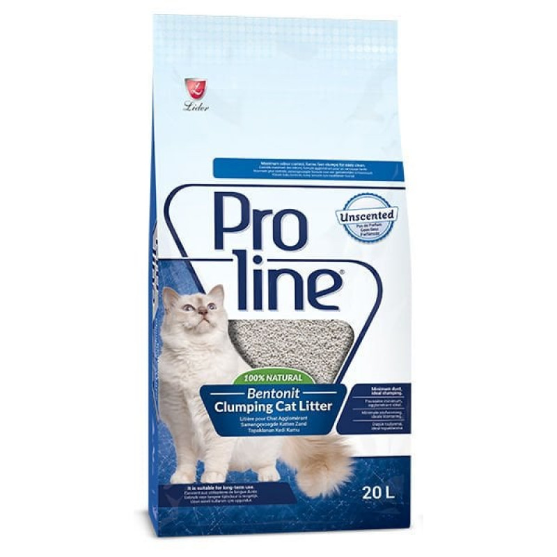 Proline 20 Lt Bentonit Topaklanan İnce Kokusuz | Doğal Kedi Kumu Proline 20 Lt Bentonit Topaklanan İnce Kokusuz | Doğal Kedi Kumu