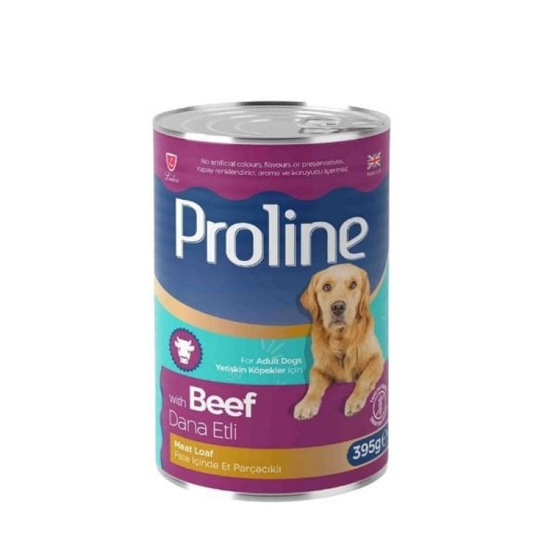Proline 395 Gr Pate İçinde Et Parçacıklı Dana Etli Yetişkin Konserve Köpek Maması 