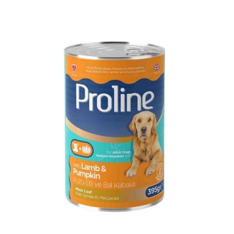 Proline Pate 395 Gr İçinde Et Parçacıklı Kuzu Etli Ve Bal Kabaklı Yetişkin Konserve Köpek Maması 